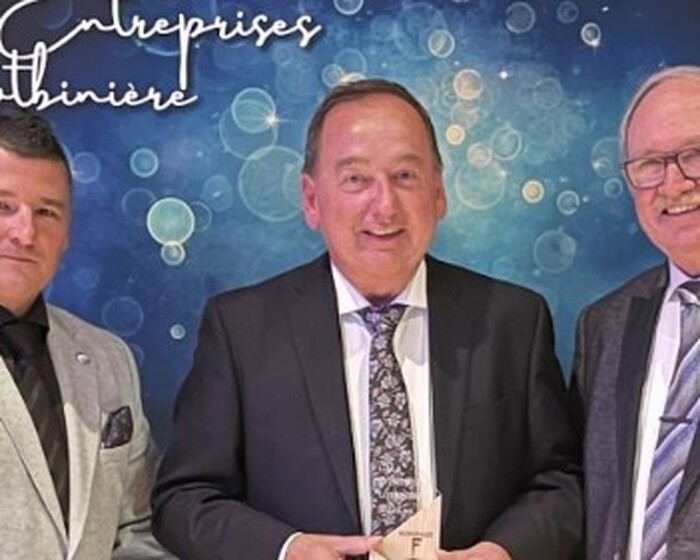 Bibby-Ste-Croix honored with community award at Lotbinière Chamber of Commerce Gala