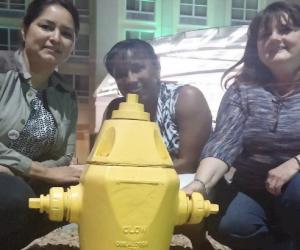 (Sur la photo de gauche à droite : Tina Valesquez, Faye Pettigrew et Karen Shinnebarger)