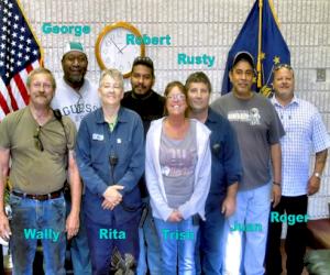 (Sur la photo : Walter Tochman, George Williams, Rita Scott, Robert Guteirrez,Trish Timm et Rusty Stoeckinger)