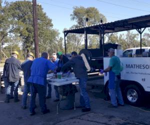 Matheson Gas treats Tyler Team to some good ole Texas BBQ