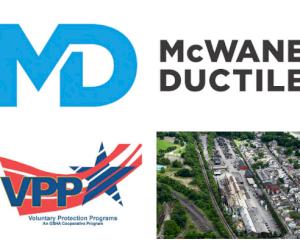 McWane Ductile New Jersey nommée Site méritoire du programme VPP