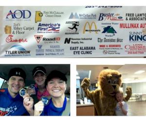 (Pictured: Mark Vess with his wife & daughter and April Pearson’s daughter, Mya, with Lion Leo)