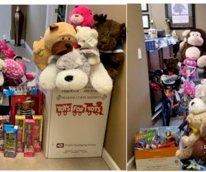 Grâce à Toys for Tots, Tyler Union a eu la chance d’aider le Père Noël à remplir toutes ses commandes 