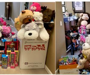 Grâce à Toys for Tots, Tyler Union a eu la chance d’aider le Père Noël à remplir toutes ses commandes